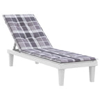 Deck Chair Cushion Gray check Oxford fabric (100% polyester)