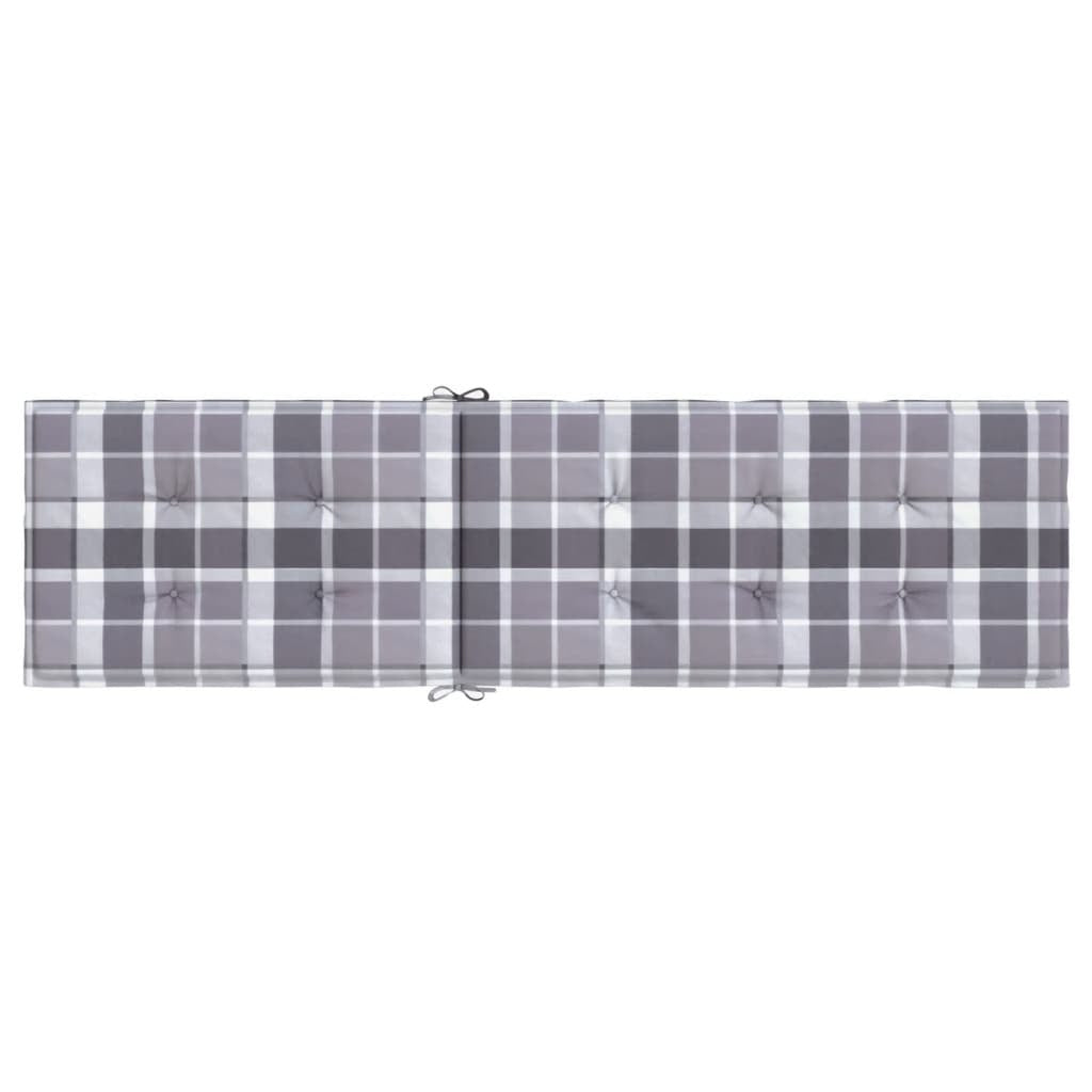 Deck Chair Cushion Gray check Oxford fabric (100% polyester)