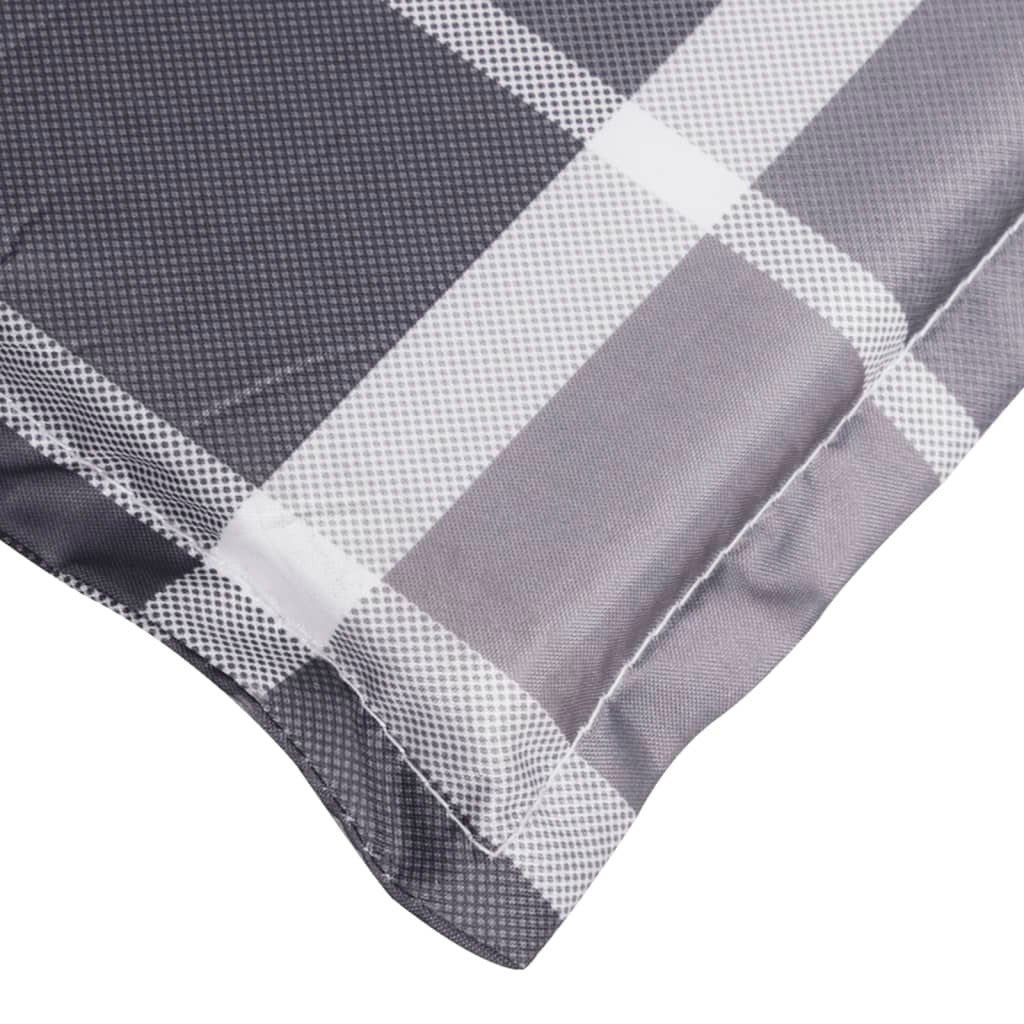 Deck Chair Cushion Gray check Oxford fabric (100% polyester)