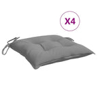 Chair Cushion Set of 4 Grey Oxford fabric (100% polyester)