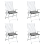 Chair Cushion Set of 4 Grey Oxford fabric (100% polyester)
