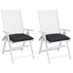 Chair Cushion Set of 2 Black Oxford fabric (100% polyester)