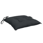 Chair Cushion Set of 2 Black Oxford fabric (100% polyester)