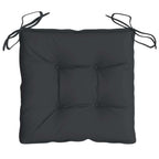 Chair Cushion Set of 2 Black Oxford fabric (100% polyester)