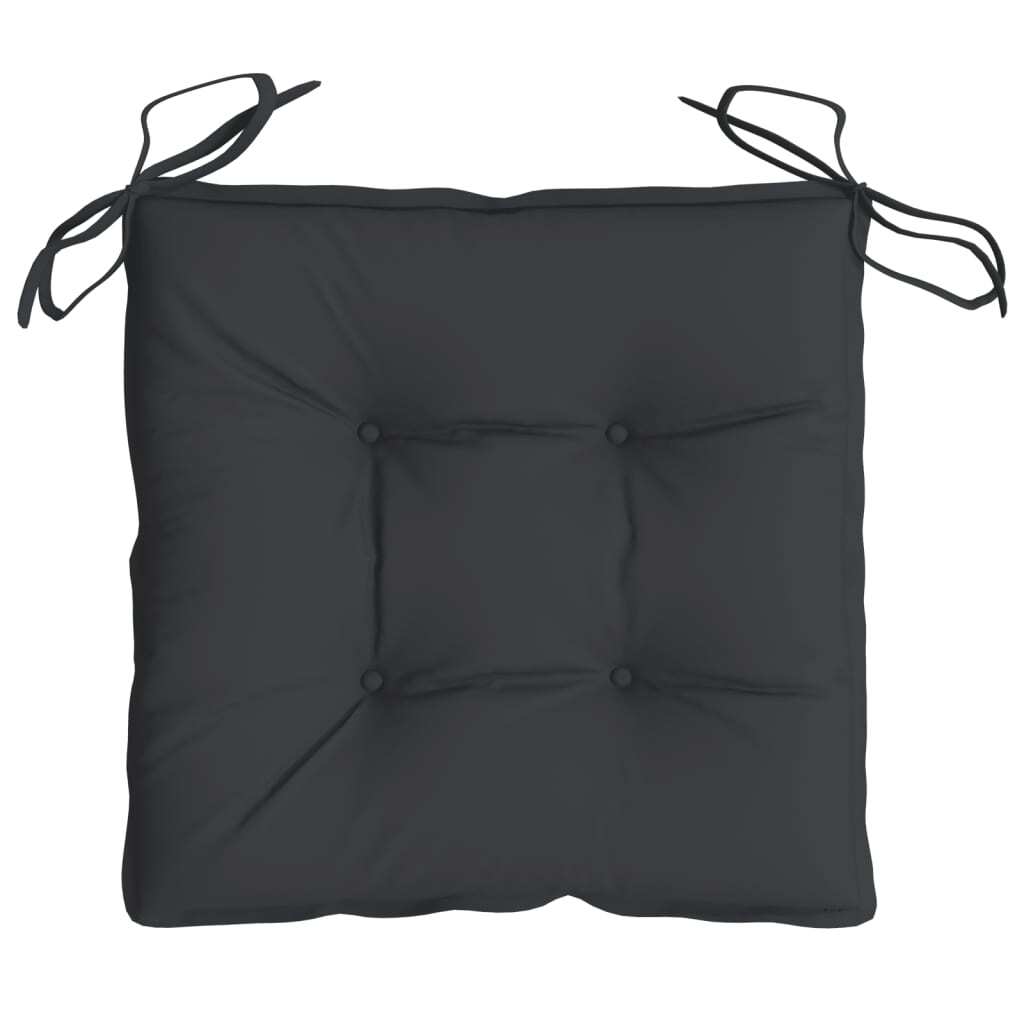 Chair Cushion Set of 2 Black Oxford fabric (100% polyester)