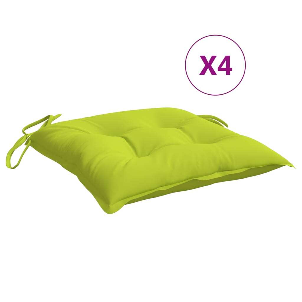 Chair Cushion Set of 6 Bright green Oxford fabric (100% polyester)