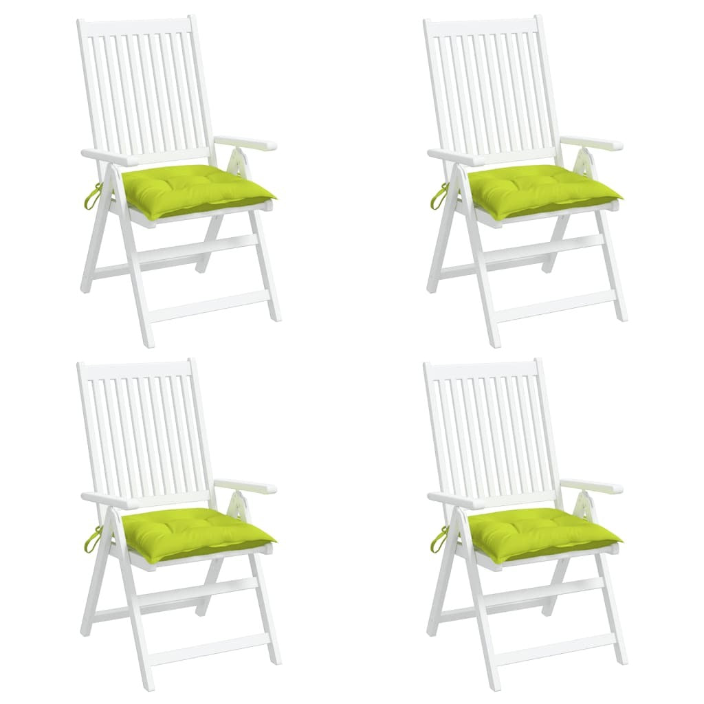 Chair Cushion Set of 6 Bright green Oxford fabric (100% polyester)
