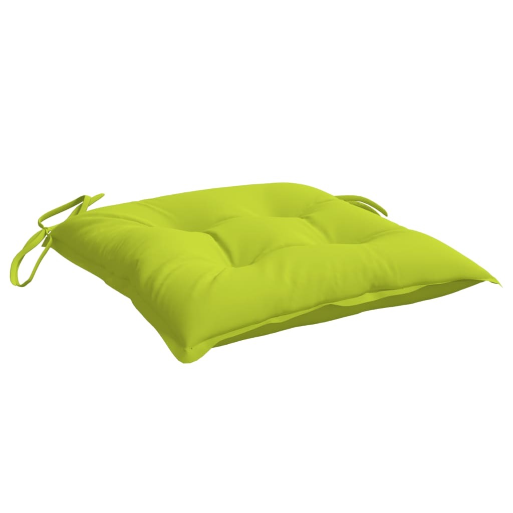 Chair Cushion Set of 6 Bright green Oxford fabric (100% polyester)