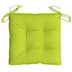 Chair Cushion Set of 6 Bright green Oxford fabric (100% polyester)