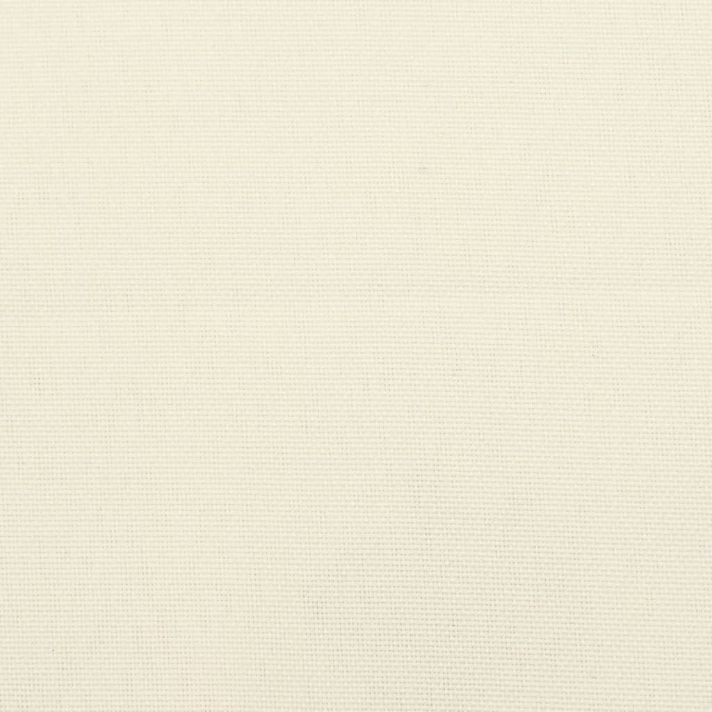Chair Cushion Set of 4 Cream White Oxford Fabric Medium