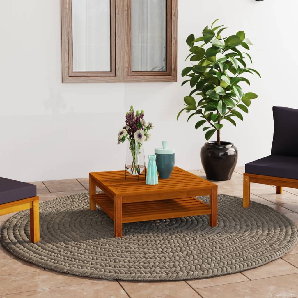 Coffee Table Natural Acacia Wood Solid Acacia Wood Medium Durable