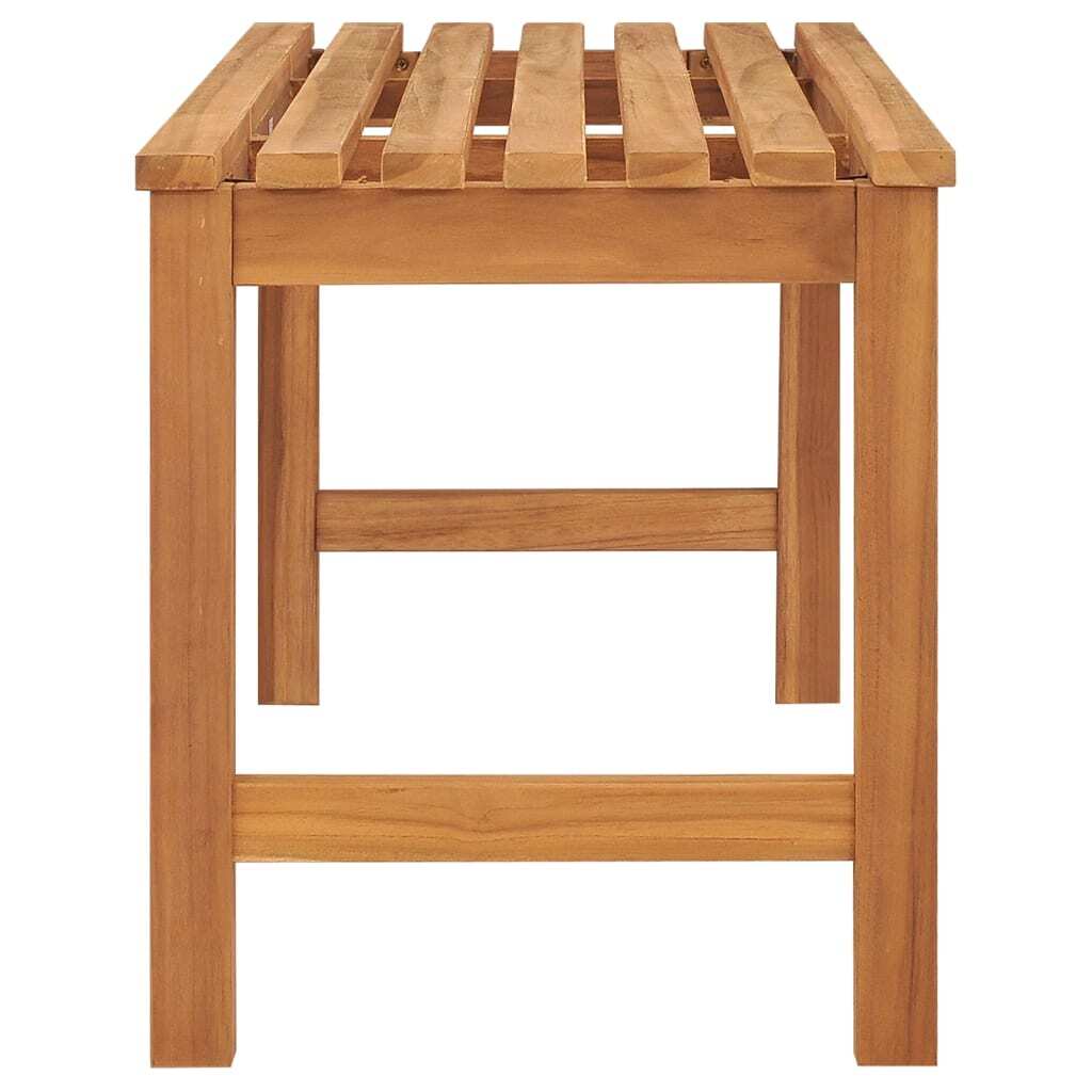 Bench Brown Solid Teak Wood 45 in Strong Bench Rectangular