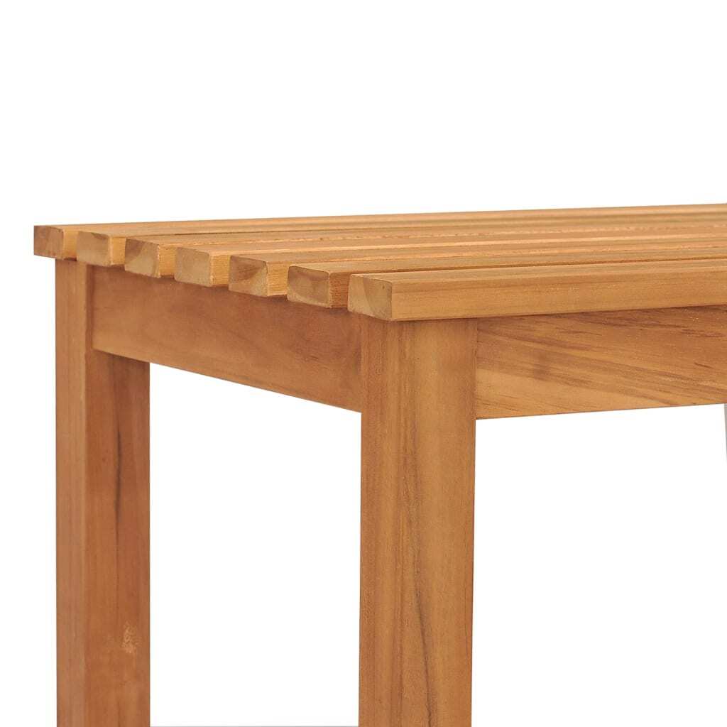Bench Brown Solid Teak Wood 45 in Strong Bench Rectangular