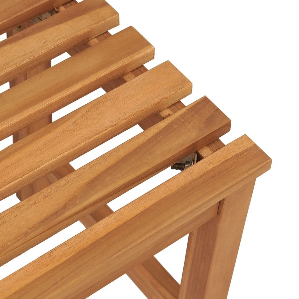 Bench Brown Solid Teak Wood 45 in Strong Bench Rectangular