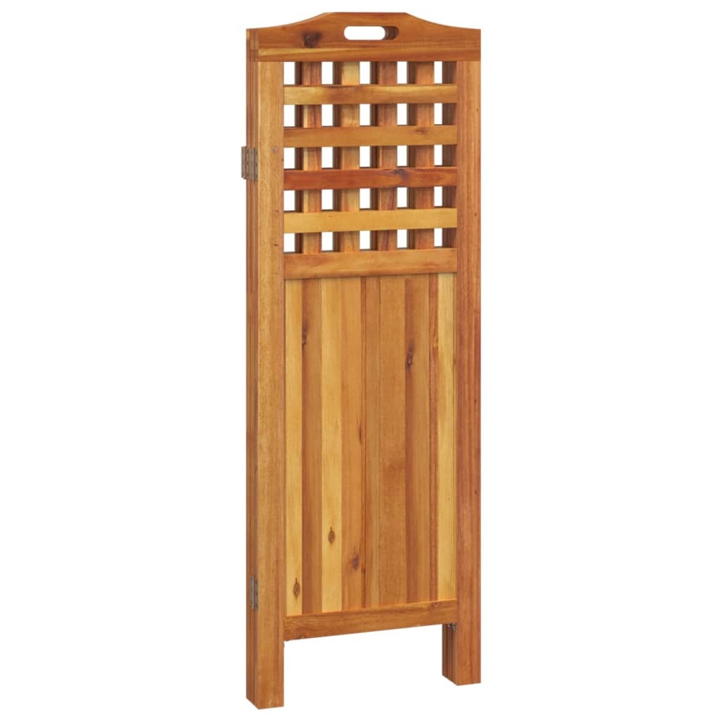 3-Panel Room Divider 47.8"x0.8"x45.3" Solid Wood Acacia