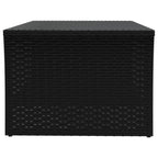 Coffee Table Black PE rattan, powder-coated steel 39.4x19.7x15.7 in