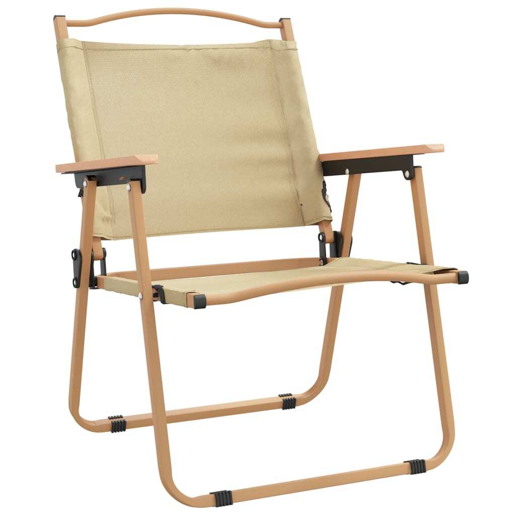 Camping Chair Set of 2 Beige