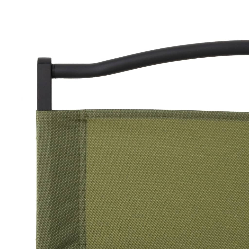 Camping Chair Set of 2 Green 500D Oxford fabric with PE coating