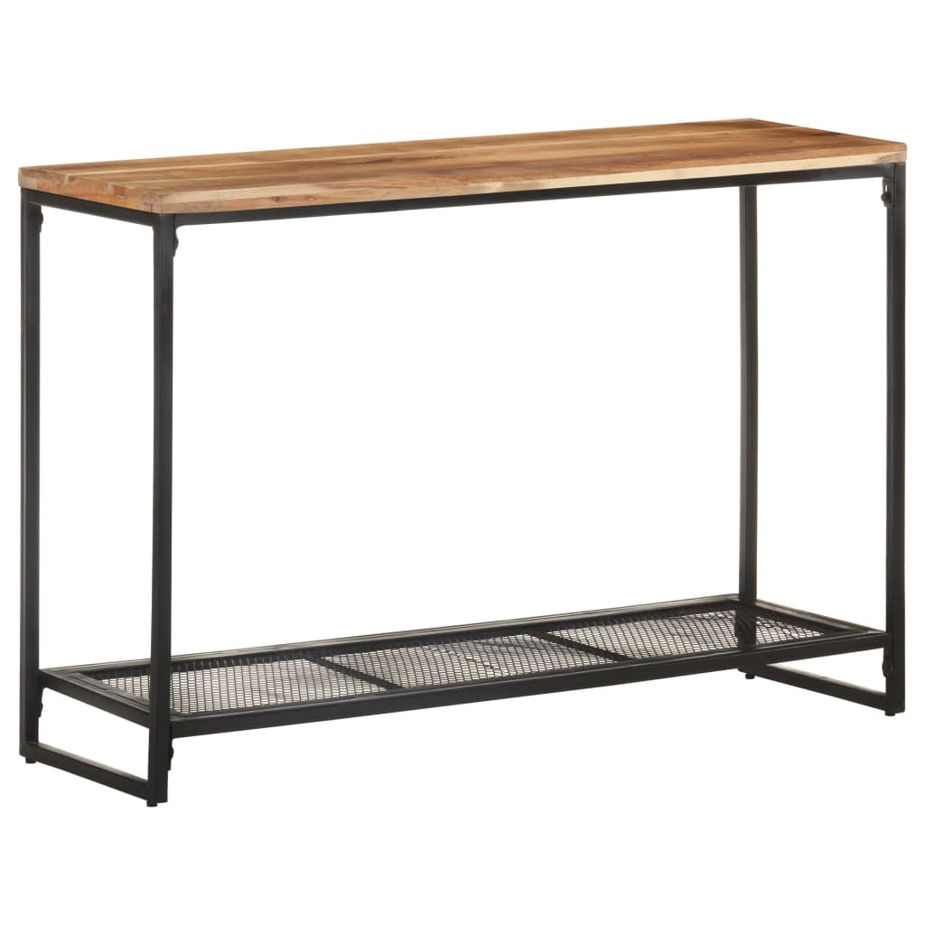 Console Table Natural wood and black Solid acacia wood, iron