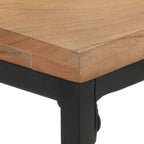 Console Table Natural wood and black Solid acacia wood, iron