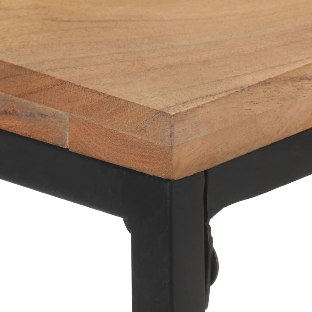Console Table Natural wood and black Solid acacia wood, iron