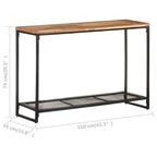 Console Table Natural wood and black Solid acacia wood, iron