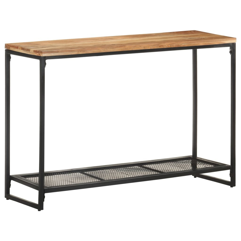 Console Table Natural wood and black Solid acacia wood, iron
