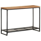 Console Table Natural wood and black Solid acacia wood, iron