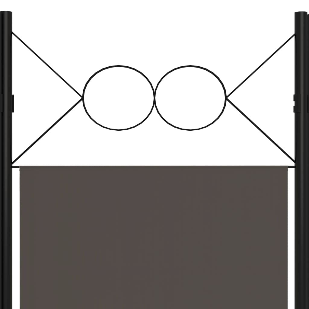 3-Panel Room Divider Anthracite 47.2"x70.9"
