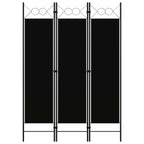 3-Panel Room Divider Black 47.2"x70.9"