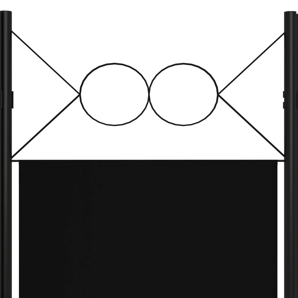 3-Panel Room Divider Black 47.2"x70.9"