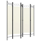 5-Panel Room Divider White 78.7"x70.9"