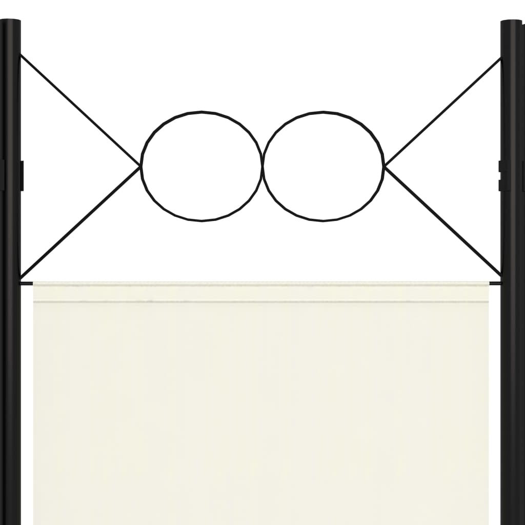 5-Panel Room Divider White 78.7"x70.9"