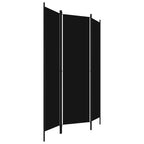 3-Panel Room Divider Black 59.1"x70.9"