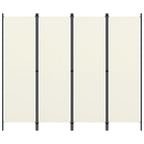 4-Panel Room Divider White 78.7"x70.9"