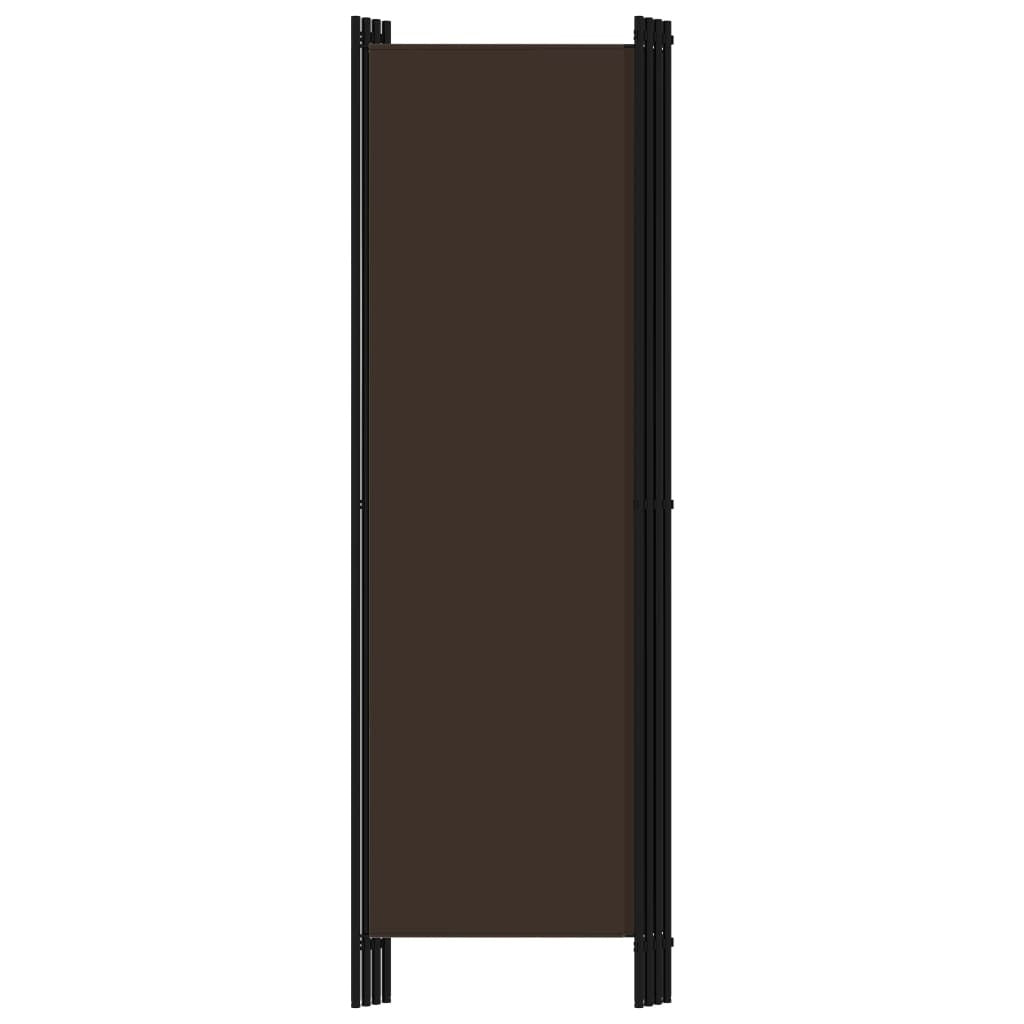 4-Panel Room Divider Brown 78.7"x70.9"