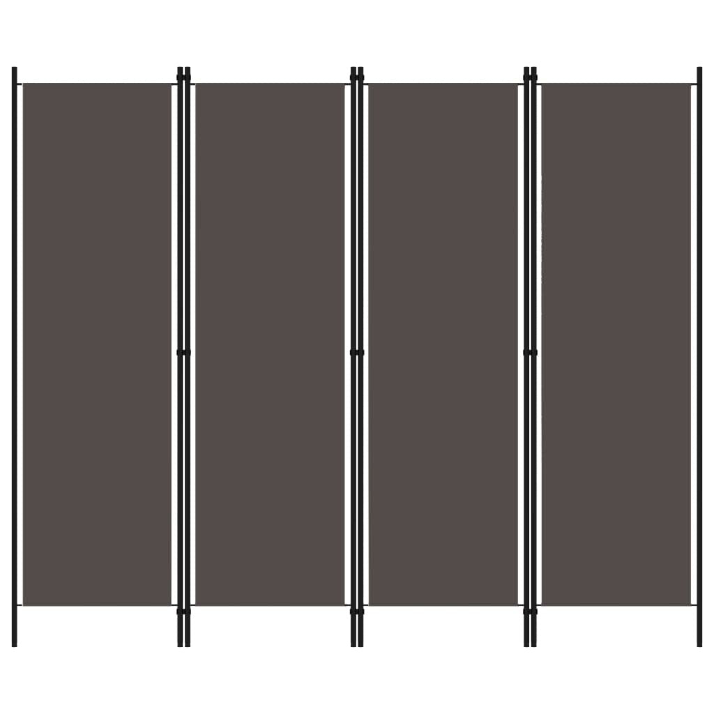 4-Panel Room Divider Anthracite 78.7"x70.9"