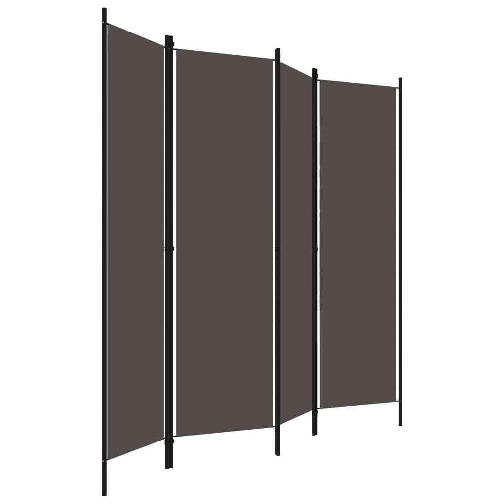 4-Panel Room Divider Anthracite 78.7"x70.9"