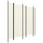 5-Panel Room Divider White 98.4"x70.9"