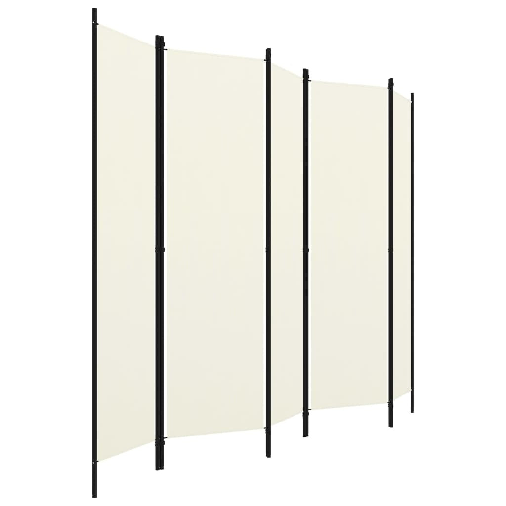 5-Panel Room Divider White 98.4"x70.9"
