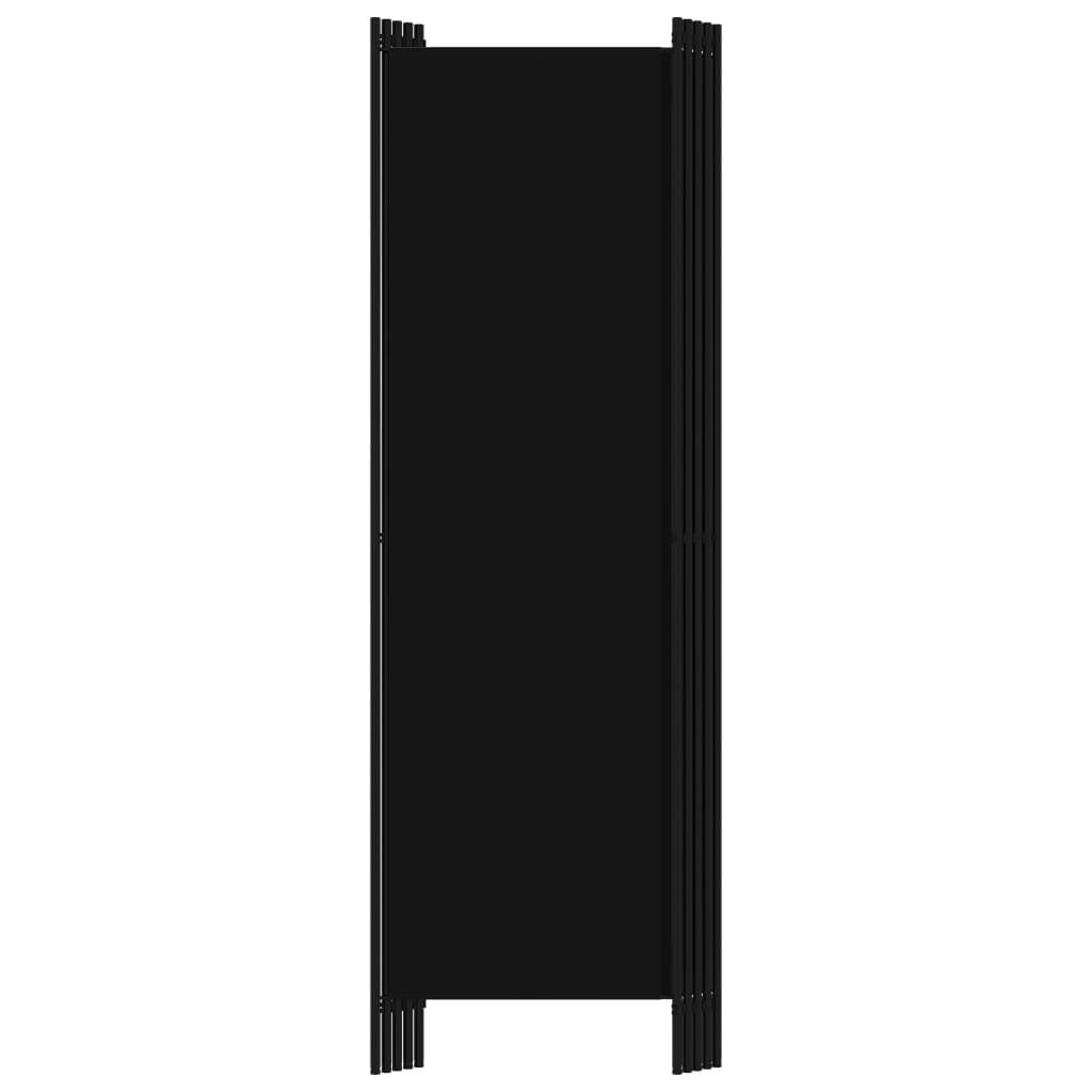 5-Panel Room Divider Black 98.4"x70.9"