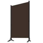 3-Panel Room Divider Brown 102.4"x70.9" Fabric