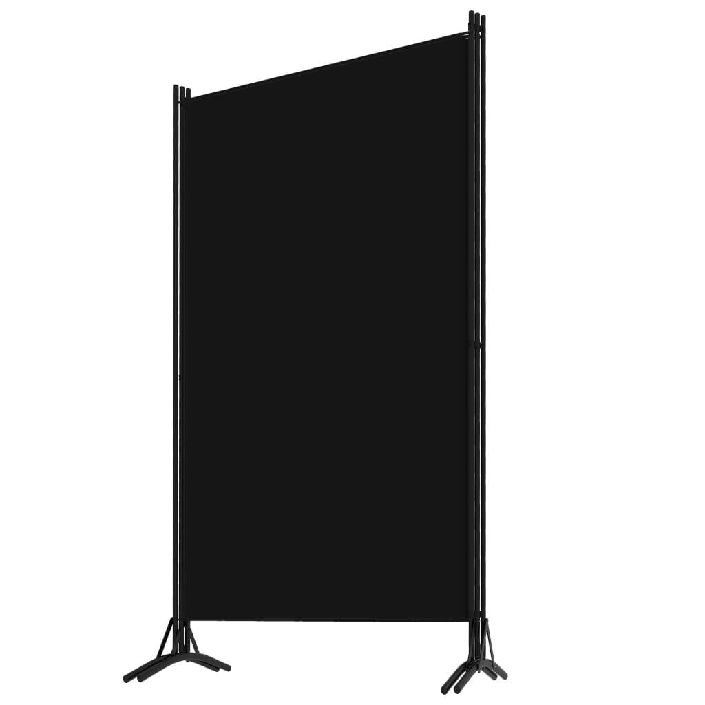 3-Panel Room Divider Black 102.4"x70.9" Fabric