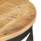 Coffee Table Brown, Black Rough mango wood, iron Medium Durable