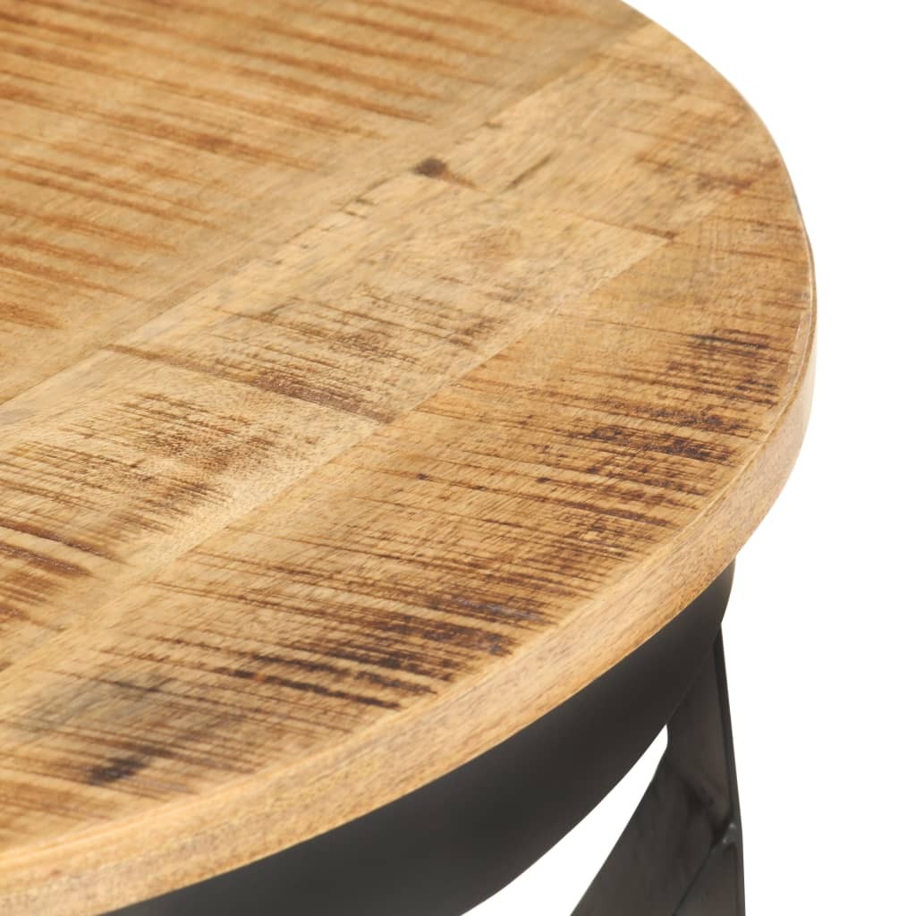 Coffee Table Brown, Black Rough mango wood, iron Medium Durable