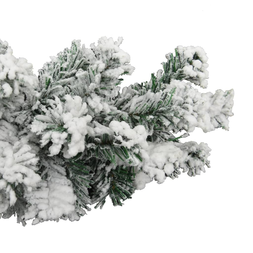 Christmas Garland Green with white snow flocking PVC 16.4 ft length