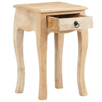 Bed Cabinet Brown Solid mango wood Compact Bedside Table Square