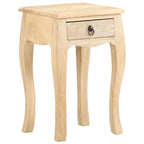 Bed Cabinet Brown Solid mango wood Compact Bedside Table Square