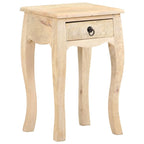 Bed Cabinet Brown Solid mango wood Compact Bedside Table Square