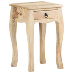 Bed Cabinet Brown Solid mango wood Compact Bedside Table Square